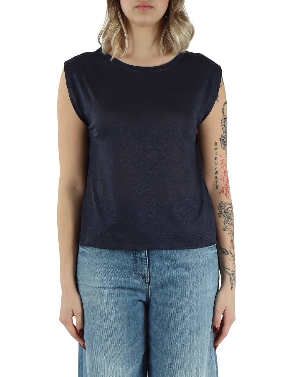 BLU | Top boxy fit in lino