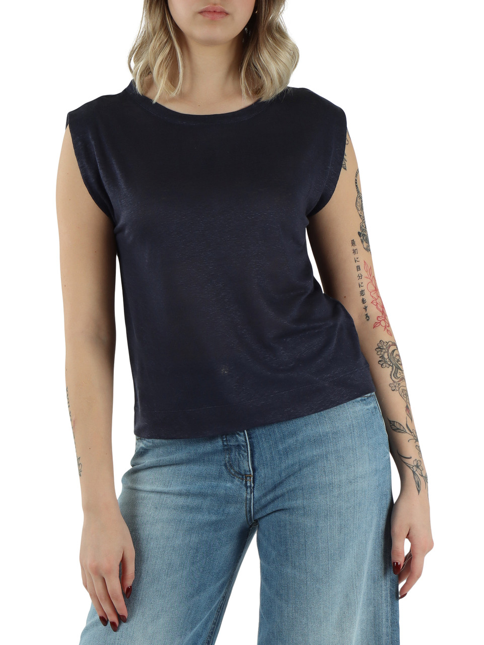 BLU | Top boxy fit in lino