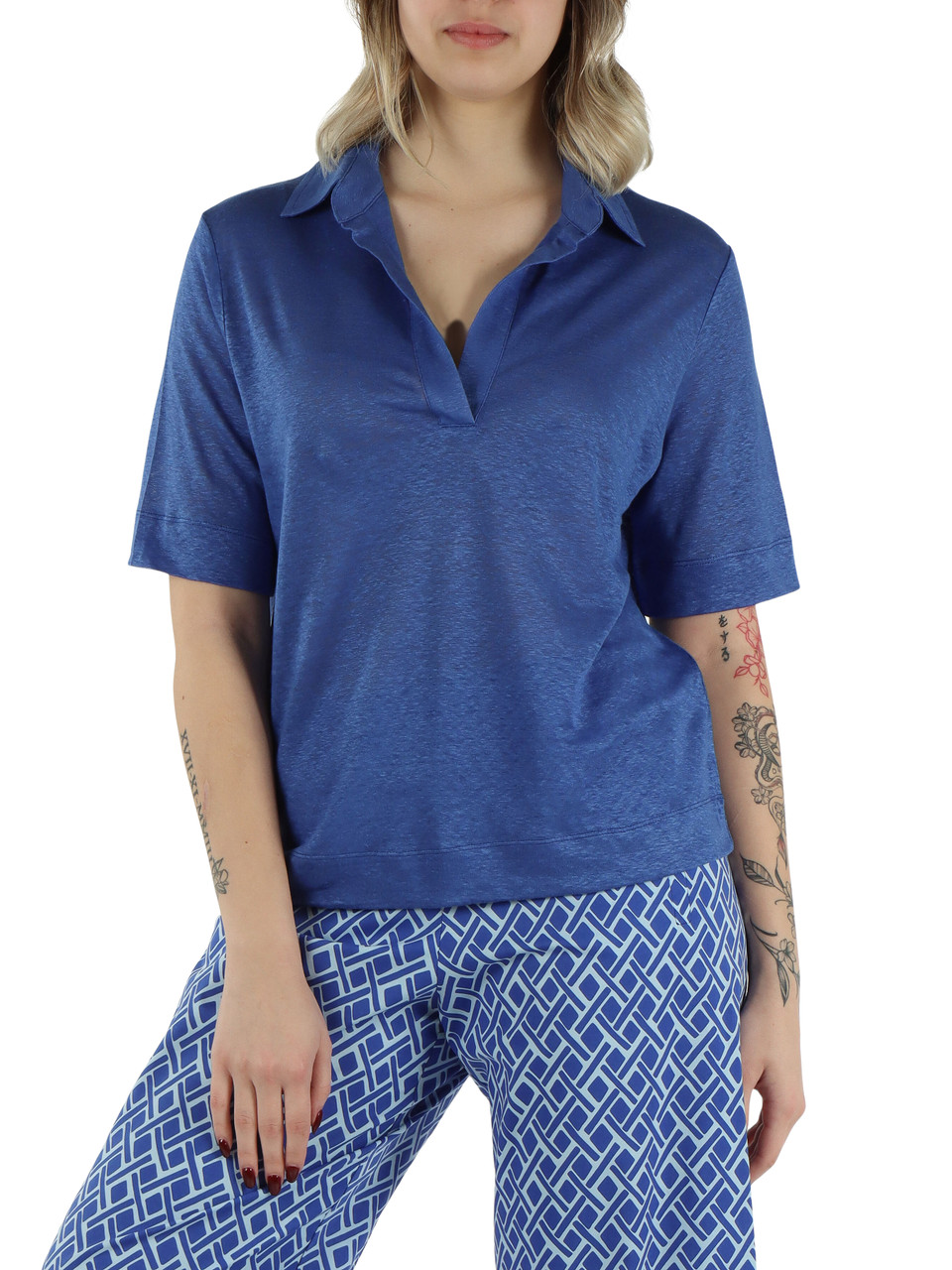 BLUETTE | Leinen-Derby-Polo