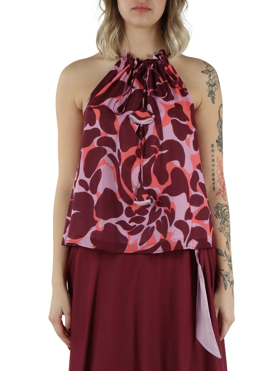 ROSA | Bedrucktes Voile-Top aus Baumwolle