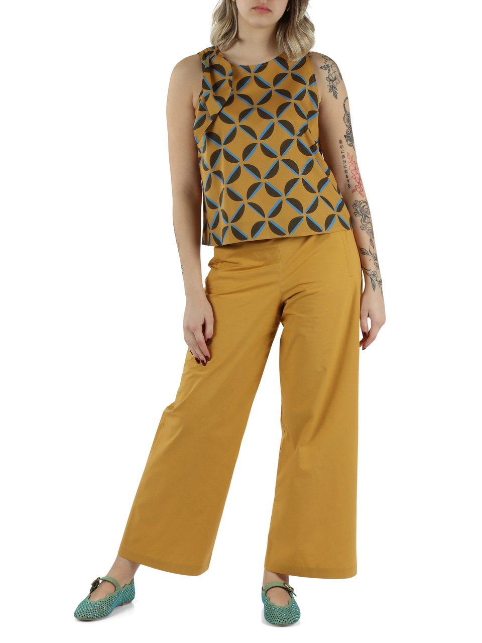 OCRA | Weite Hose aus Stretch-Baumwolle