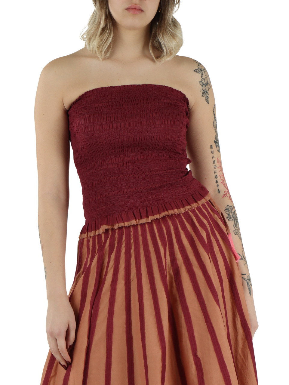 BORDEAUX | Smocktop aus Baumwolle