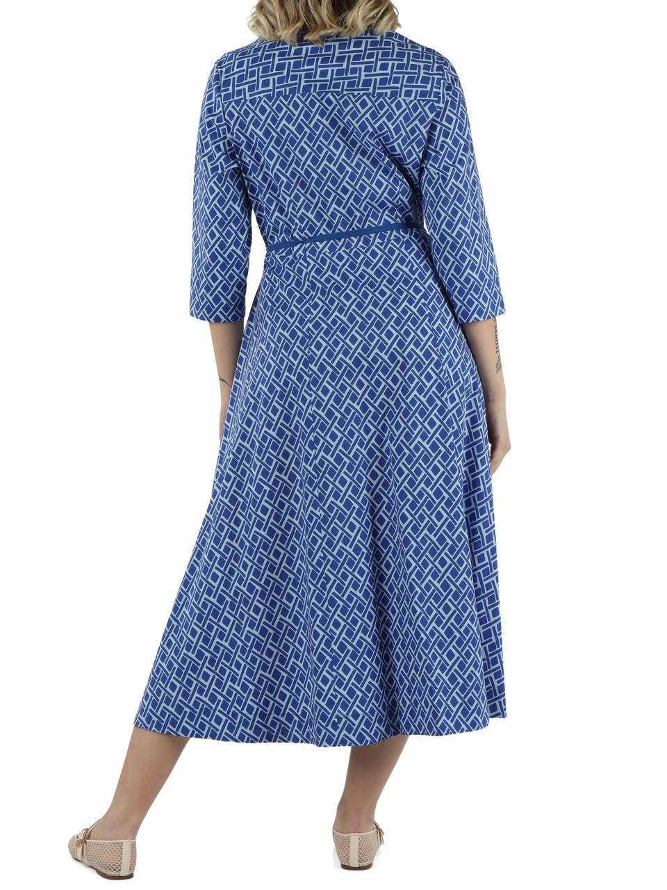 BLUETTE | Abito chemisier in cotone leggero stampato