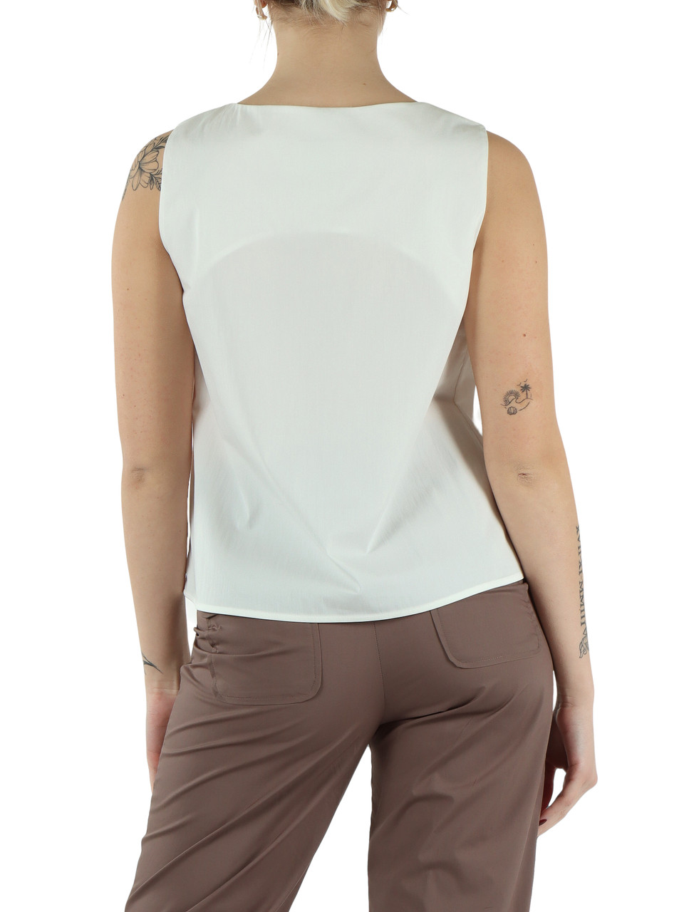 BIANCO | Top in misto cotone