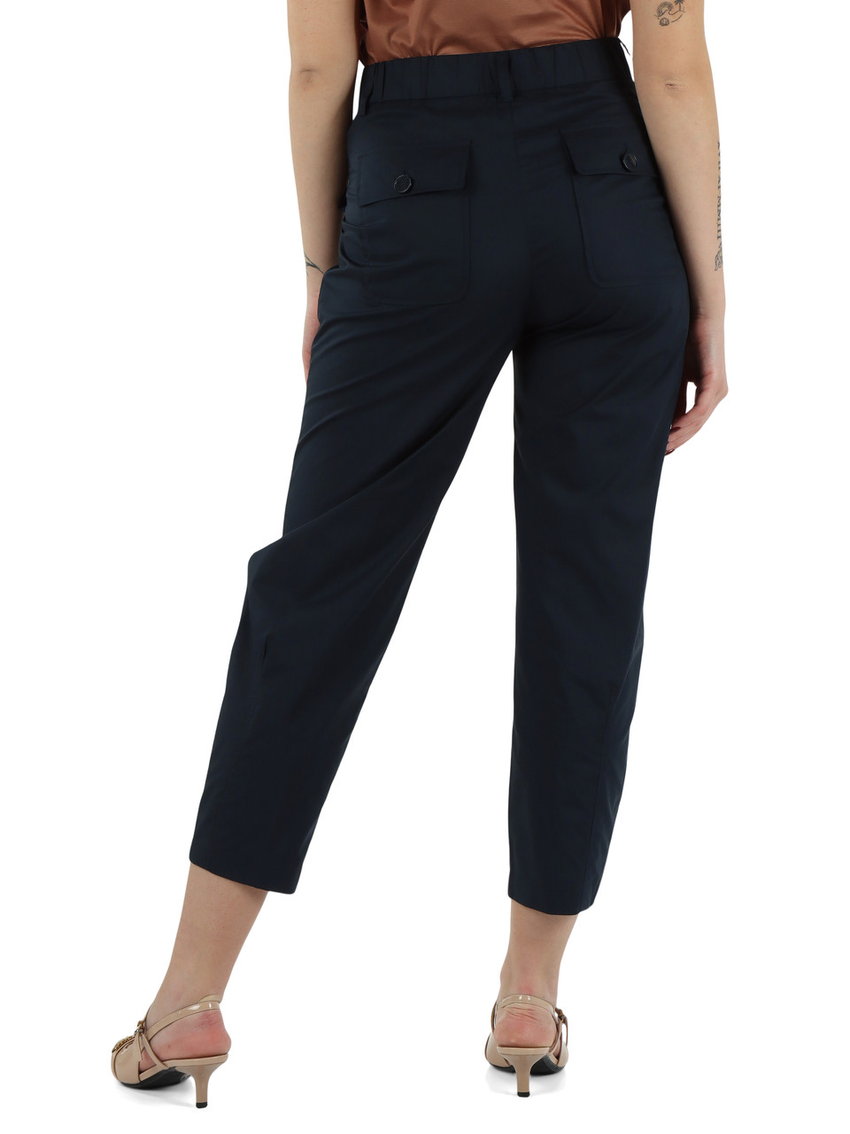 BLAU | ALESSIA Cropped-Hose aus Baumwolle