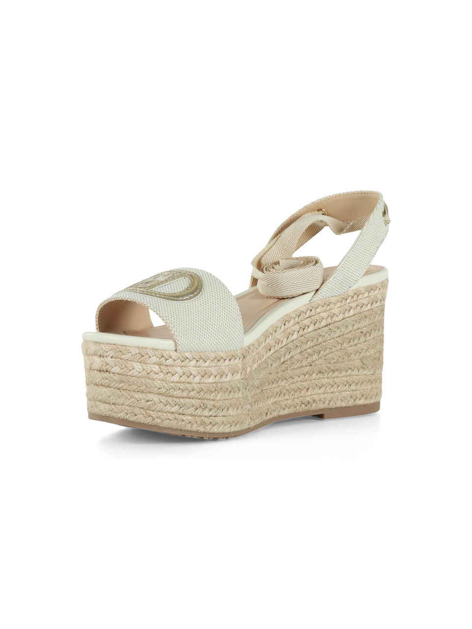 SAHNE | Canvas-Sandalen mit Keilabsatz BALI 02