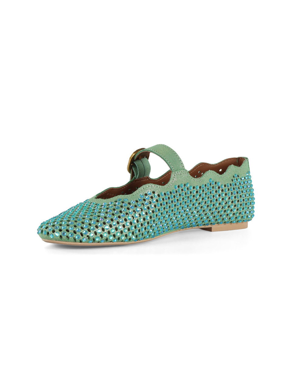 VERDE | Ballerina in pelle WAVY MYFAIR