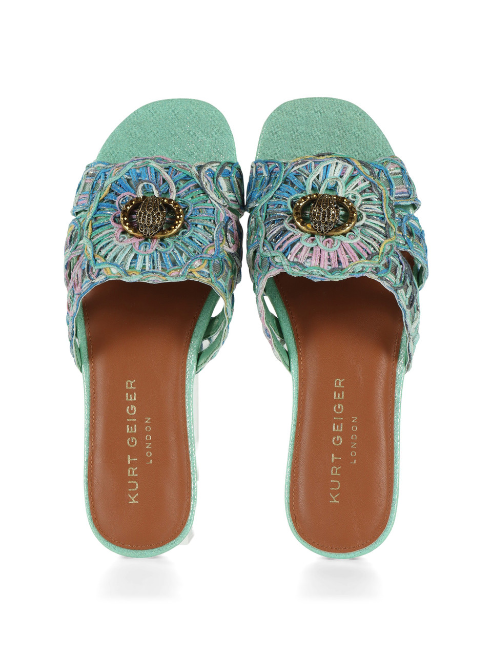 VERDE ACQUA | Sandali in tessuto CHELSEA WOVEN FLAT SDL