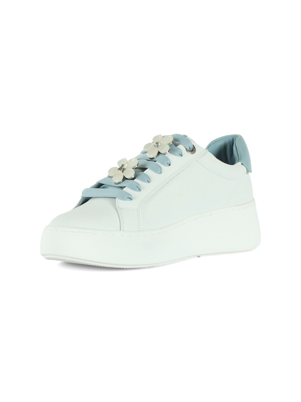 BIANCO | GIRL: Sneakers in pelle con dettagli a contrasto