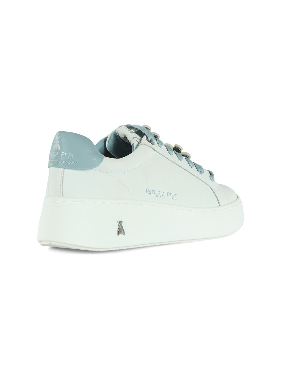 BIANCO | GIRL: Sneakers in pelle con dettagli a contrasto