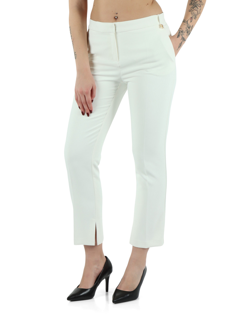 OFF WHITE | Pantalone Essential con charm logo