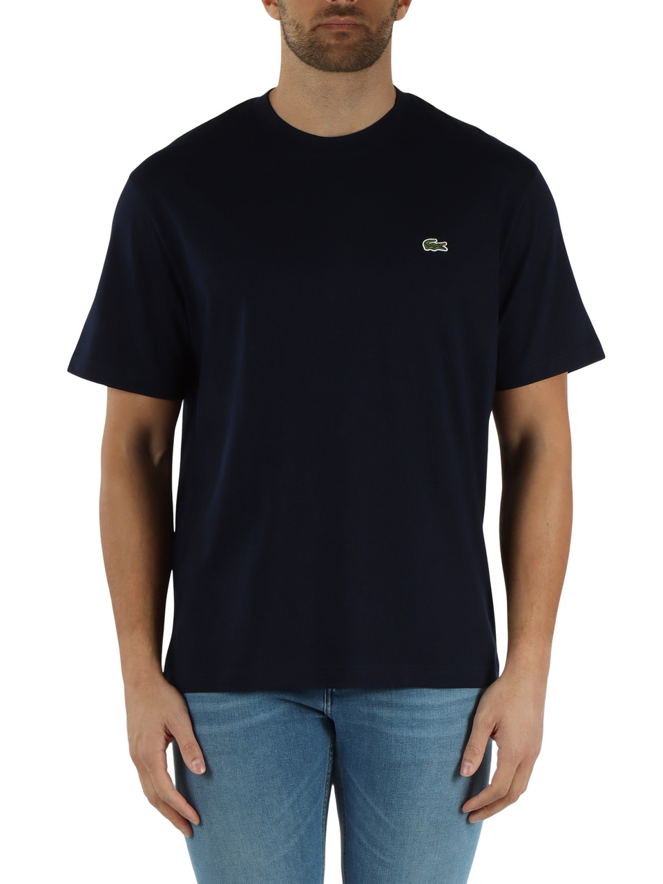 BLU SCURO | T-shirt in cotone Classic fit con patch logo