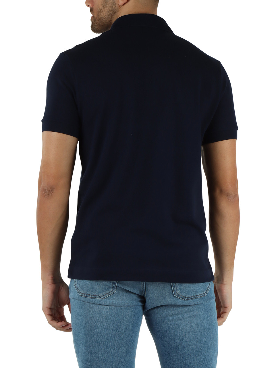BLU SCURO | Polo regular fit in cotone piquet stretch