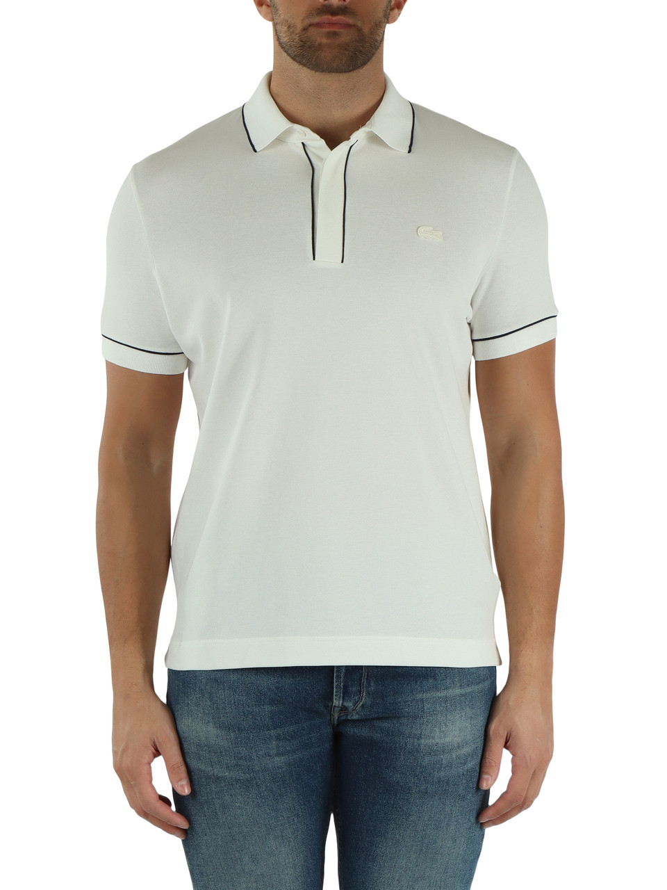 OFF WHITE | Polo regular fit con dettagli a contrasto