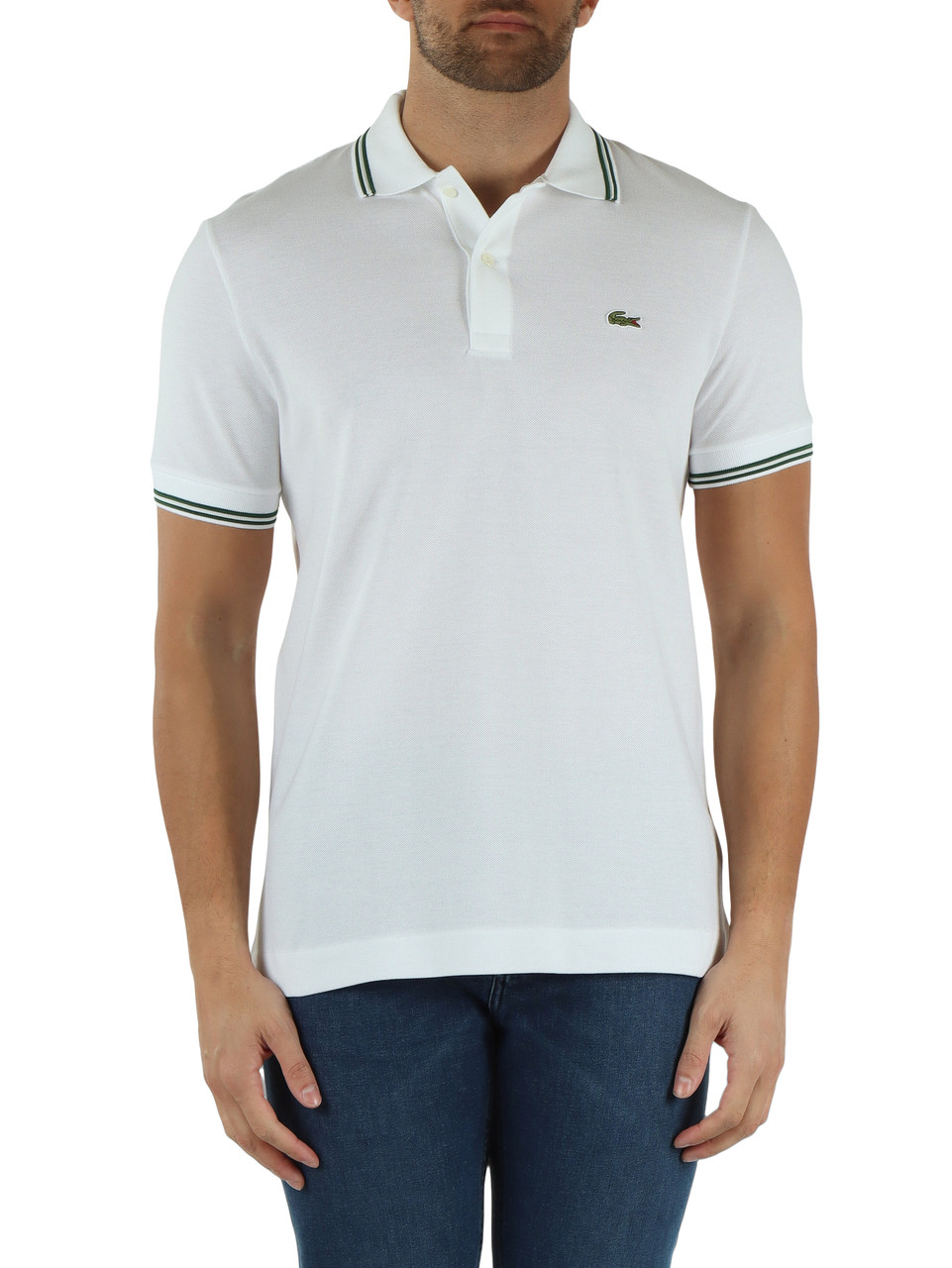 BIANCO | Polo regular fit con inserti a contrasto
