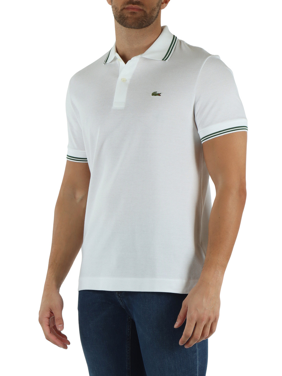 BIANCO | Polo regular fit con inserti a contrasto