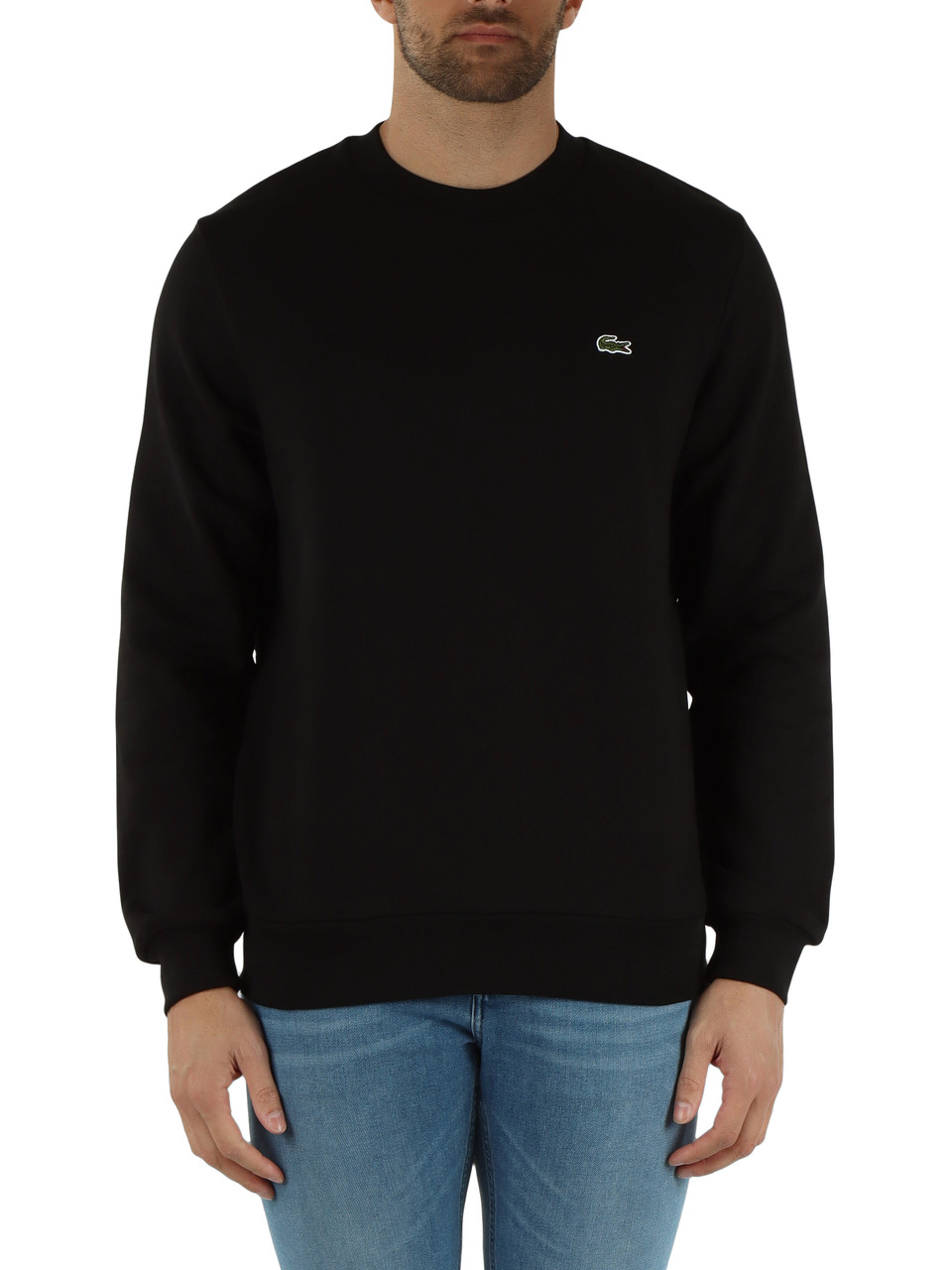 SCHWARZ | Classic Fit Sweatshirt aus gebürsteter Baumwolle