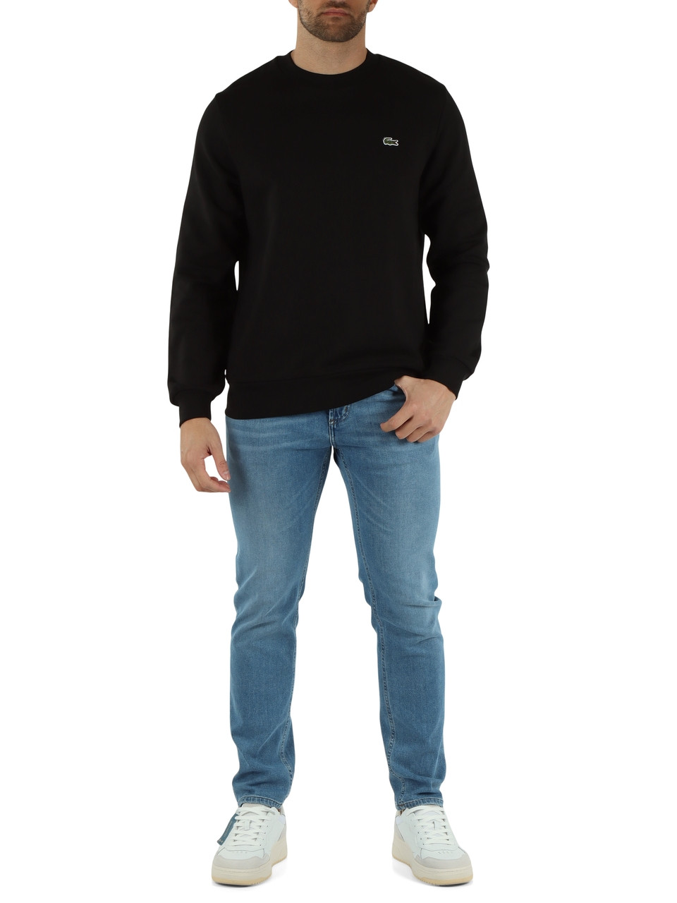 SCHWARZ | Classic Fit Sweatshirt aus gebürsteter Baumwolle