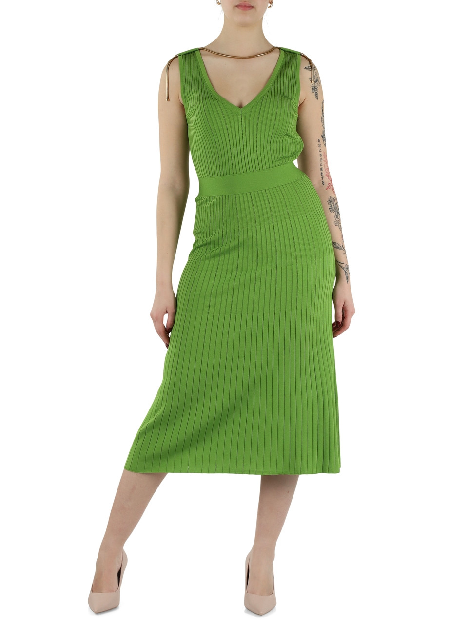 VERDE | Abito in maglina di misto viscosa