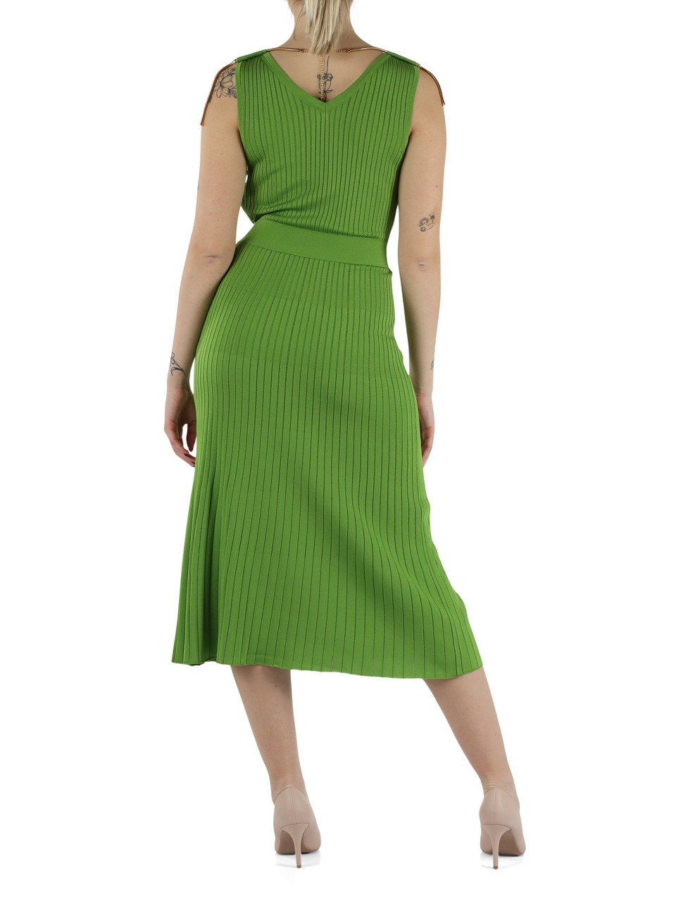 VERDE | Abito in maglina di misto viscosa