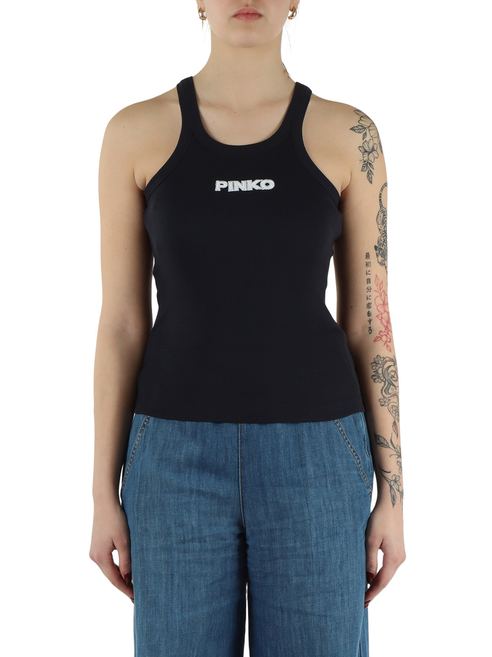 Dunkelblau | Baumwoll-Tanktop BLUE LAGOON