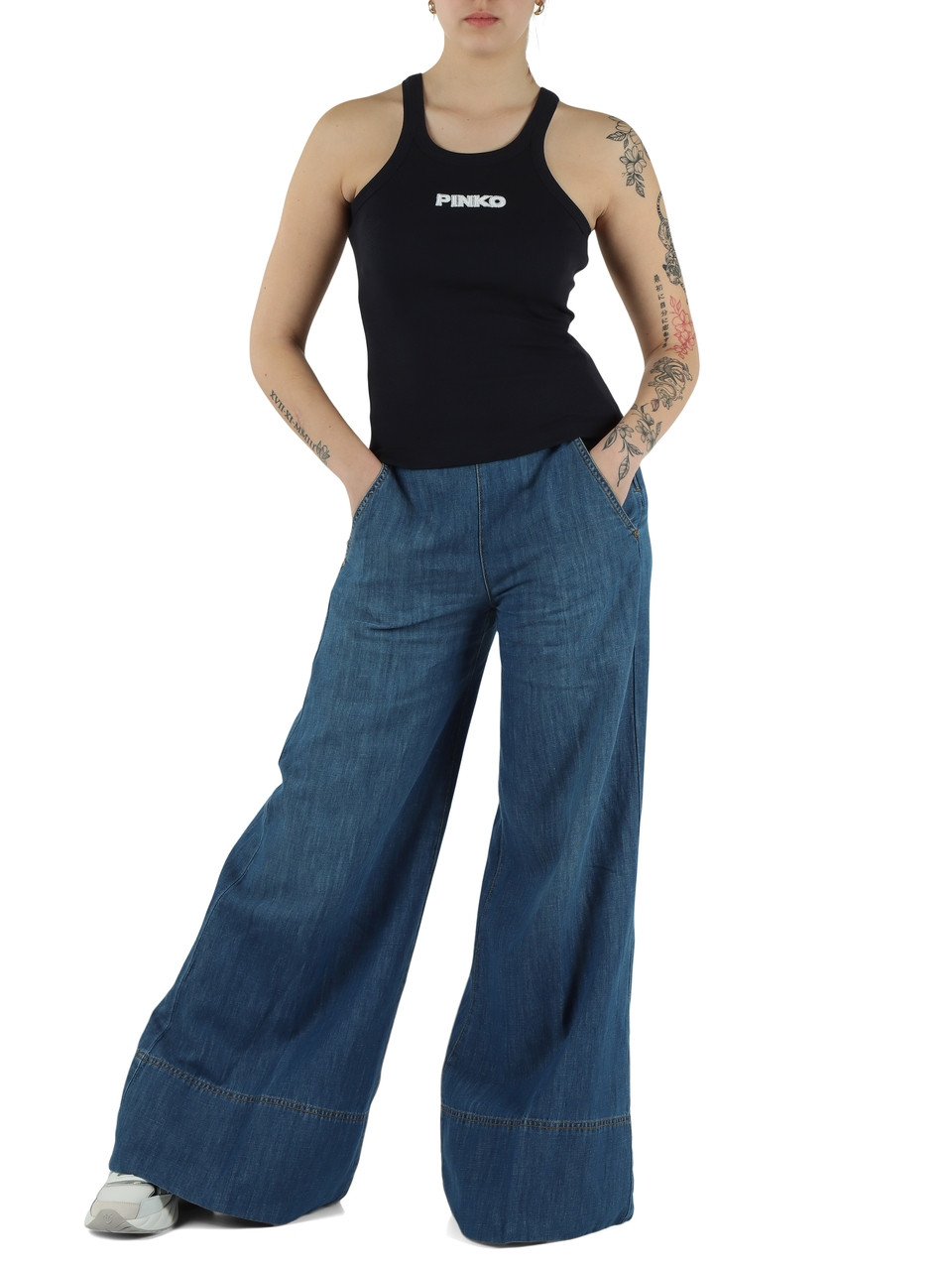 Dunkelblau | Baumwoll-Tanktop BLUE LAGOON