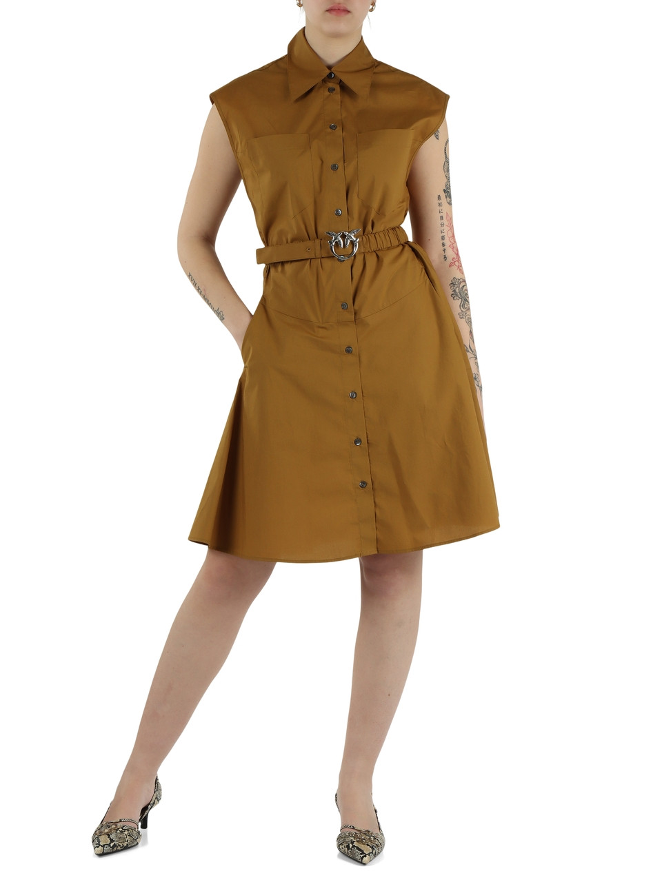 KAKI | Abito in popeline di cotone ANACETA