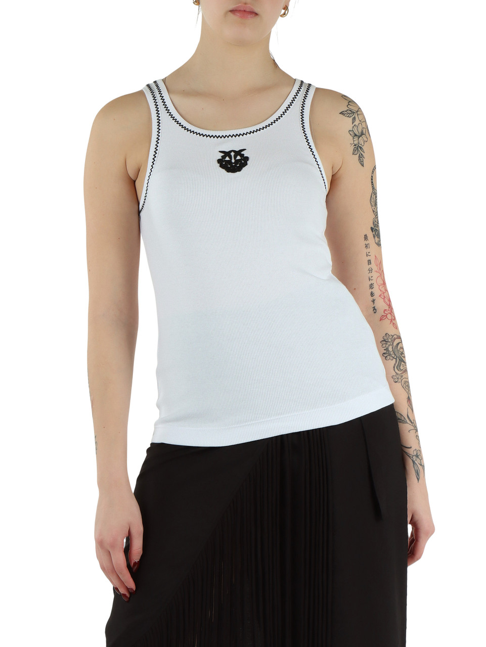 BIANCO | Canotta in cotone a costine BITETTO