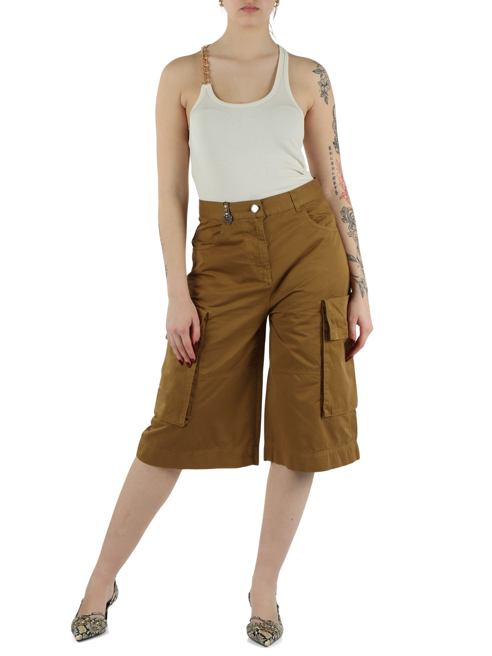 PANNA | Canotta in crepe di cotone a costine CHARLENE