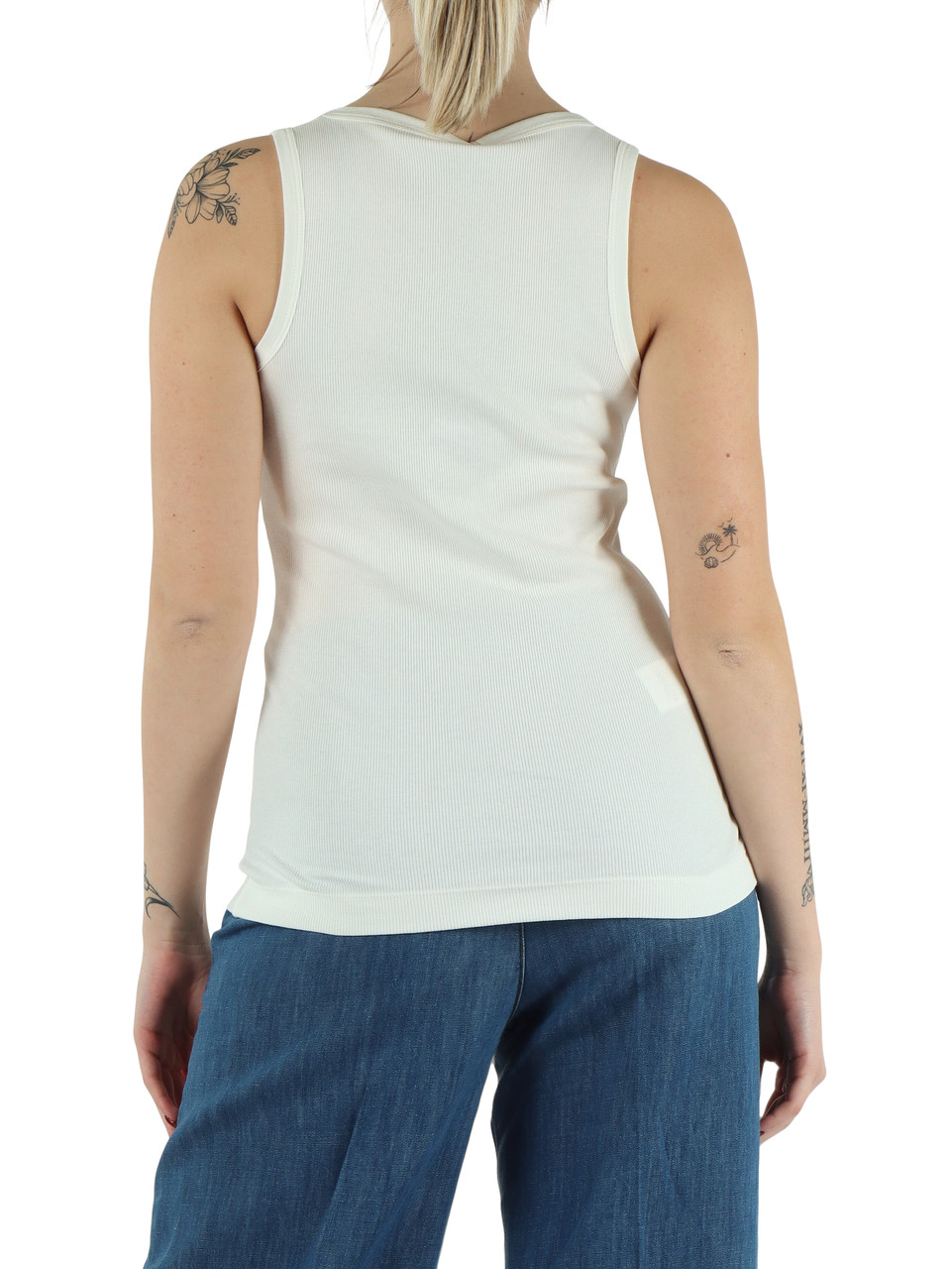 OFF WHITE | Canotta in cotone a costine BUNDRIO