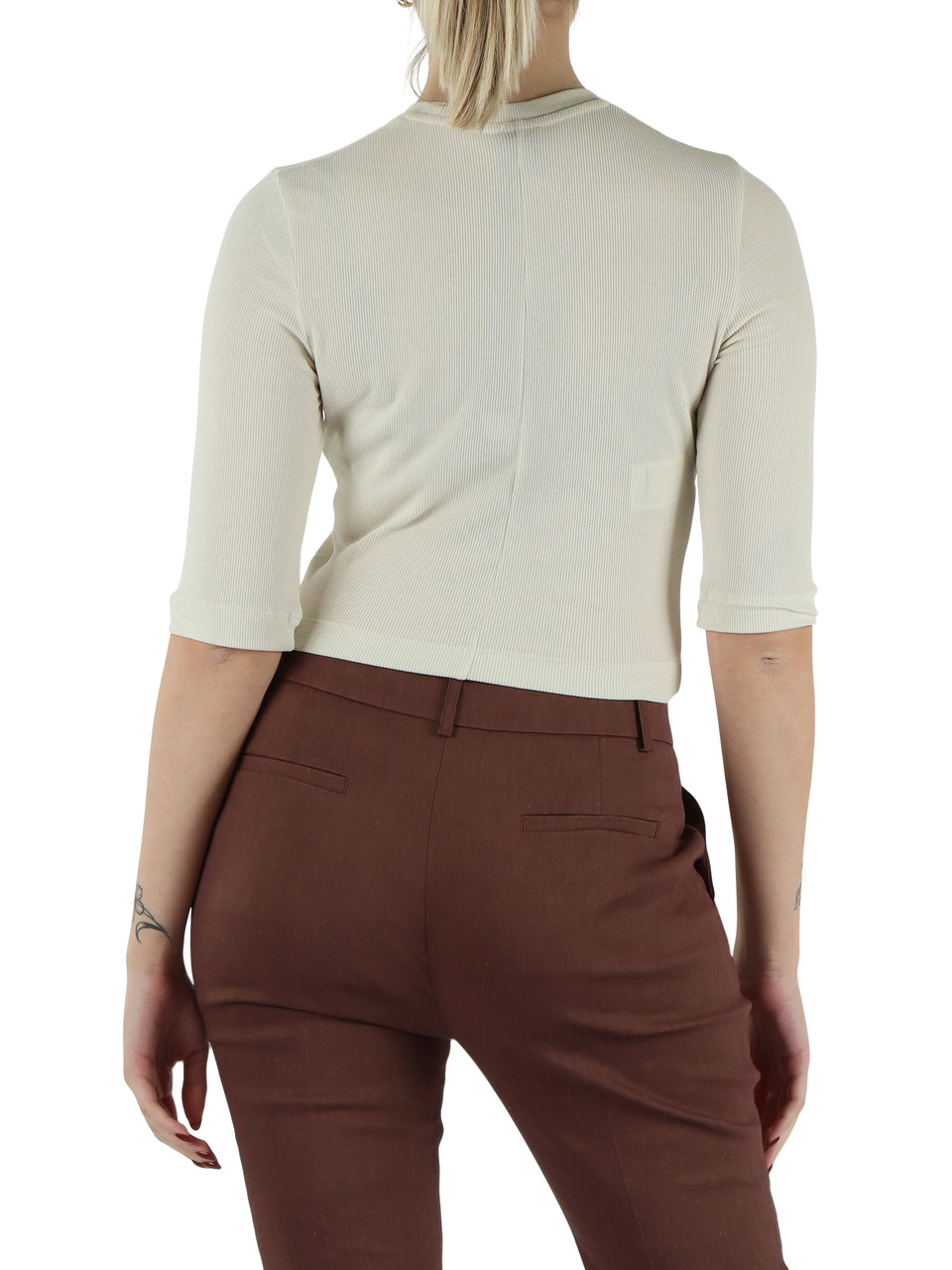 PANNA | T-shirt in crepe di cotone KIMBERLY con collana inclusa