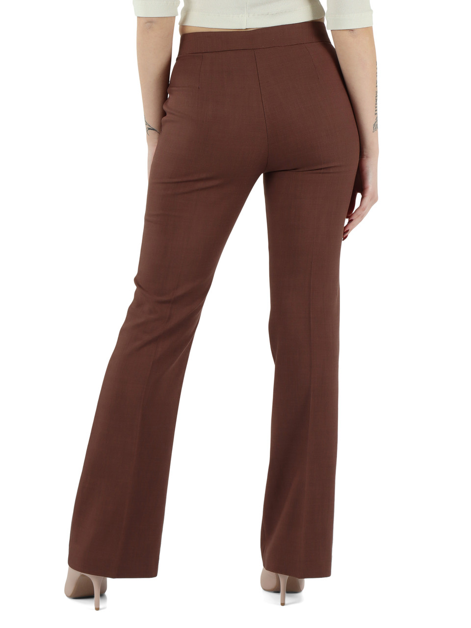 MARRONE | Pantalone NEW SERENIDAD in viscosa stretch