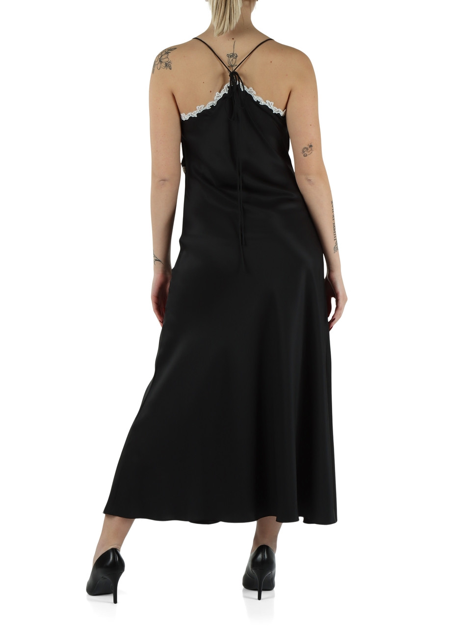 NERO | Abito ALBINO con inserti in pizzo