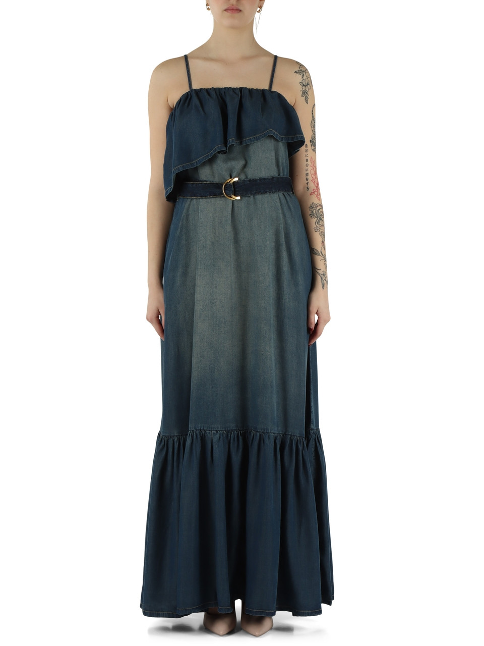 BLU | Abito lungo in denim di lyocell CHIARODILUNA