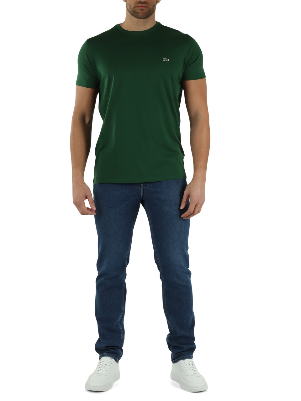 VERDE SCURO | T-shirt regular fit in cotone Pima