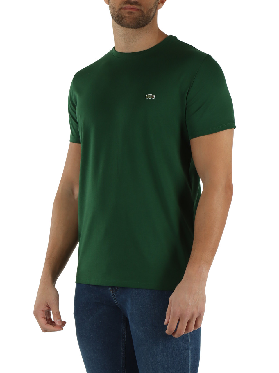 DUNKELGRÜN | Regular Fit T-Shirt aus Pima-Baumwolle