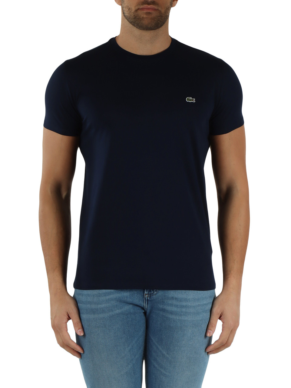 Dunkelblau | Regular Fit T-Shirt aus Pima-Baumwolle