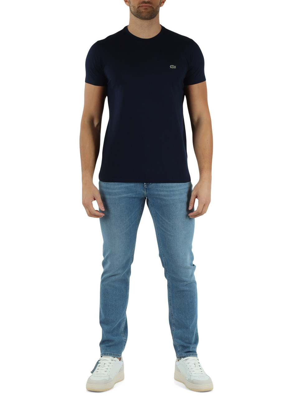 BLU SCURO | T-shirt regular fit in cotone Pima