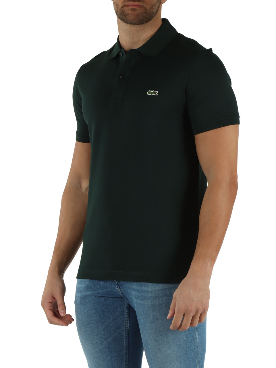 DUNKELGRÜN | Polo L.12.12 Slim Fit aus Baumwoll-Piqué