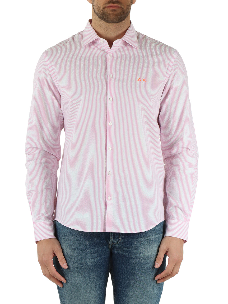 ROSA | Camicia a righe in cotone seersucker