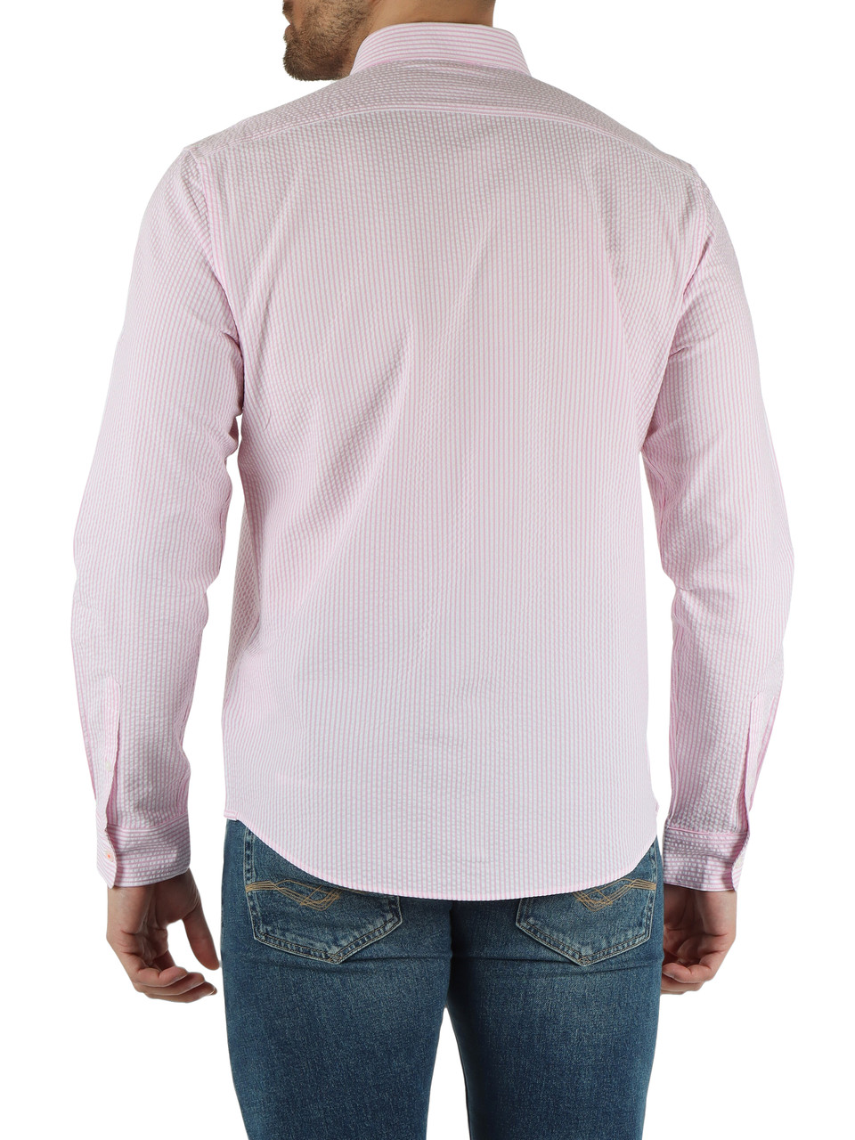 ROSA | Camicia a righe in cotone seersucker