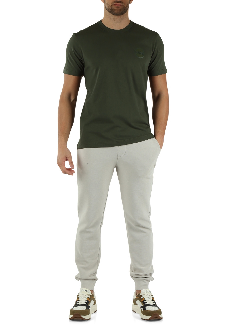 DUNKELGRÜN | Regular Fit Baumwoll-T-Shirt FRIDA