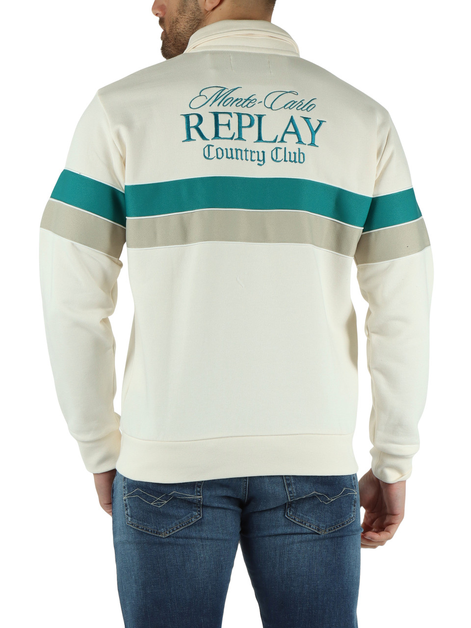 PANNA | MCCC Collection: Felpa in cotone garzato con zip al collo