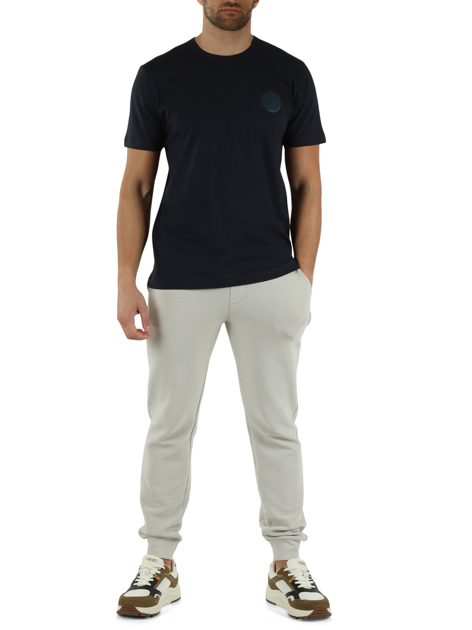 Dunkelblau | Regular Fit Baumwoll-T-Shirt FRIDA