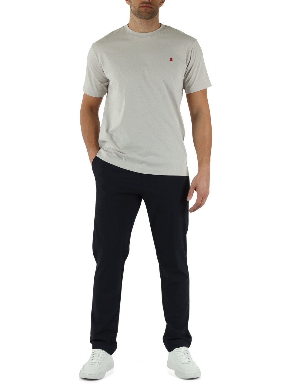 Dunkelblau | Regular Fit Hose aus Stretchstoff