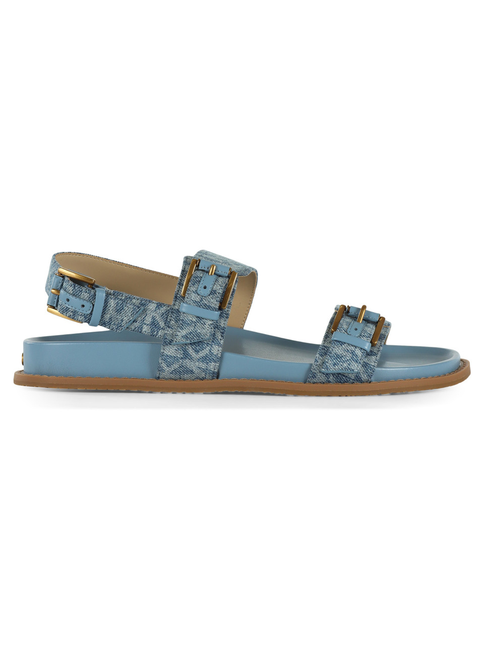 AZZURRO | Sandali in denim logato NIA FLAT