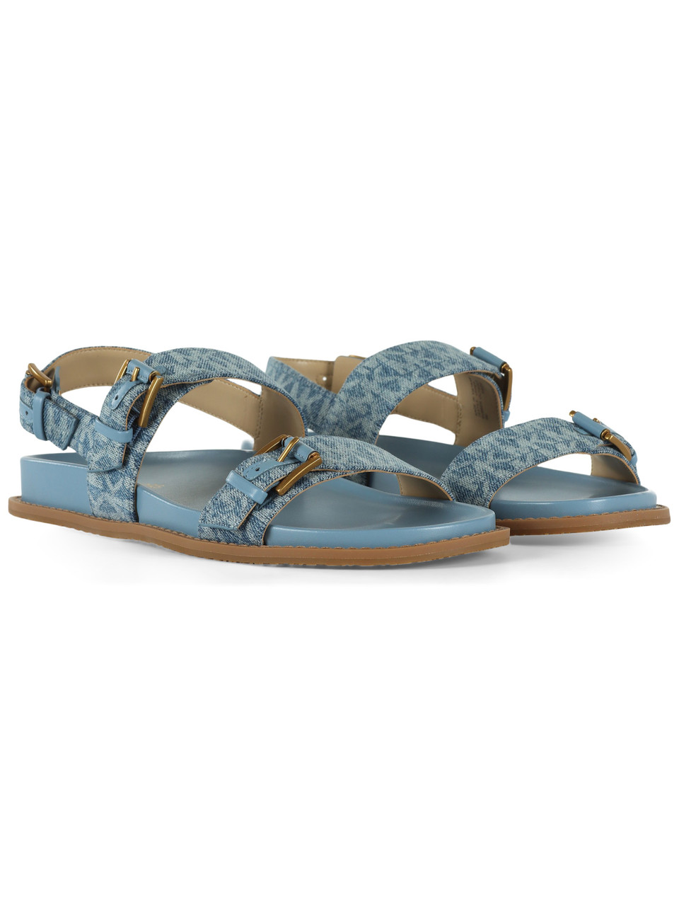 AZZURRO | Sandali in denim logato NIA FLAT