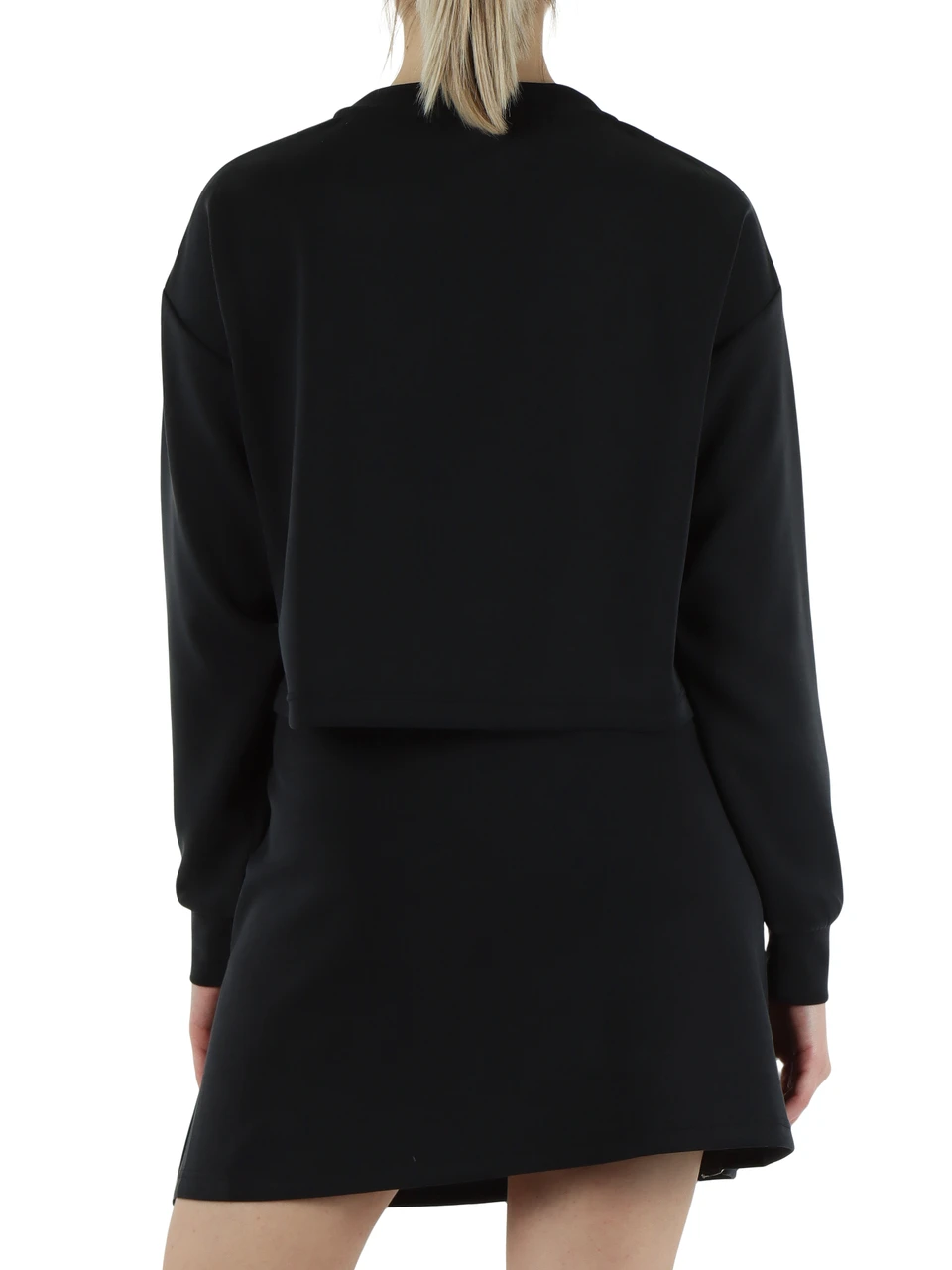 NERO | Felpa cropped in misto modal GIRLY