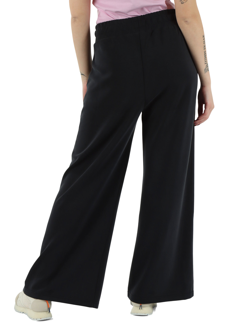 NERO | Pantaloni sportivi gamba larga GIRLY in misto modal