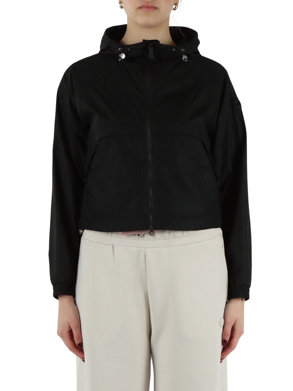 NERO | Giubbino in tessuto semi-lucido COOLNESS effetto stropicciato